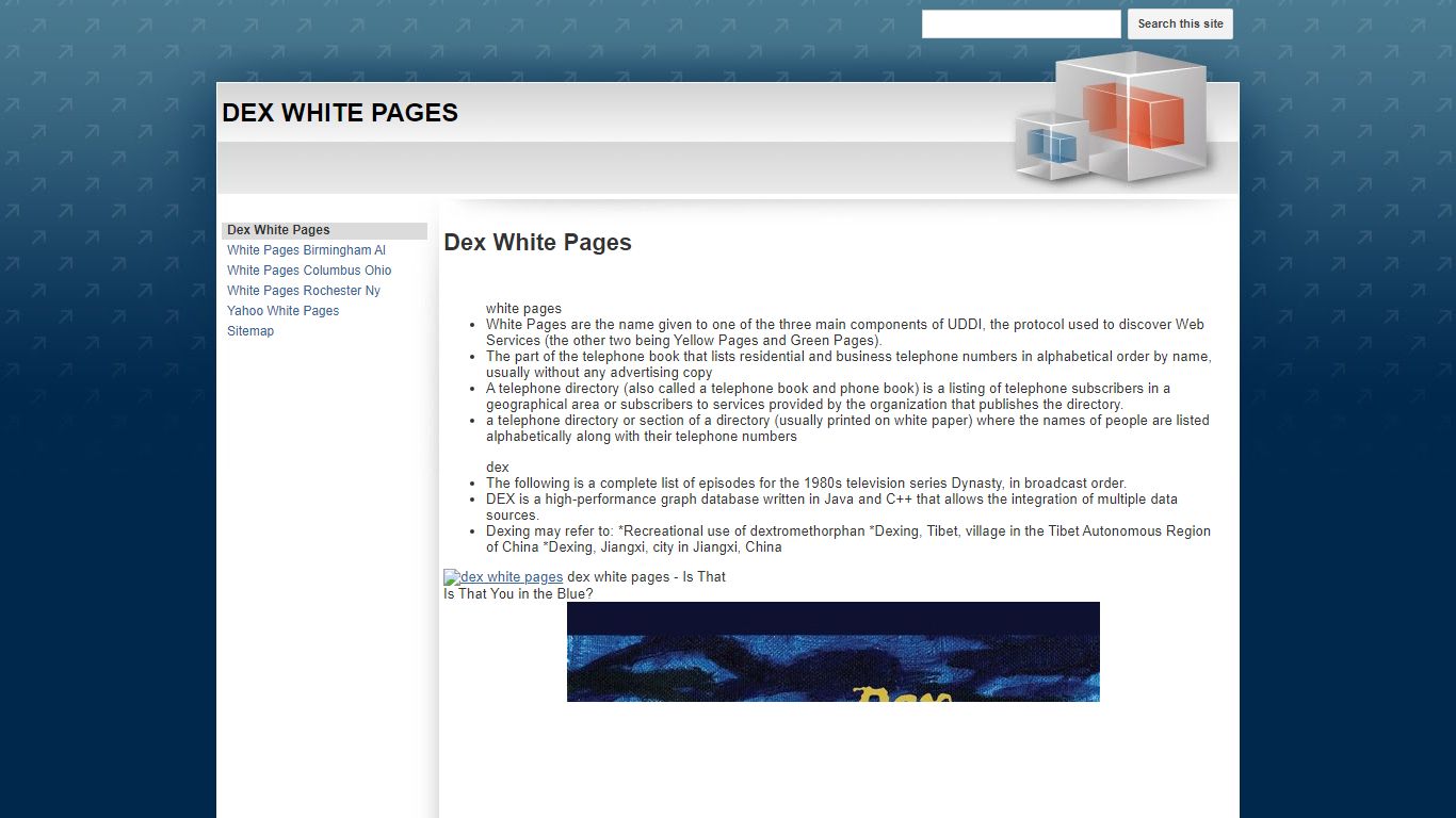 DEX WHITE PAGES - Google